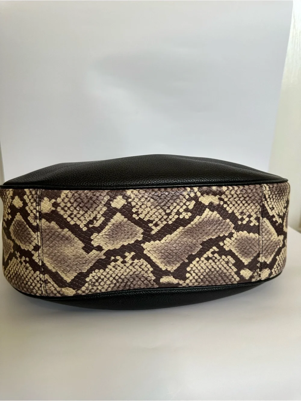 Coach Harley hobo and crossbody in pebbled black leather and Snake Print